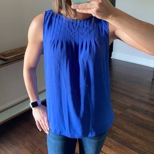 SET OF 2: Blue & Coral Loft Sleeveless Blouses